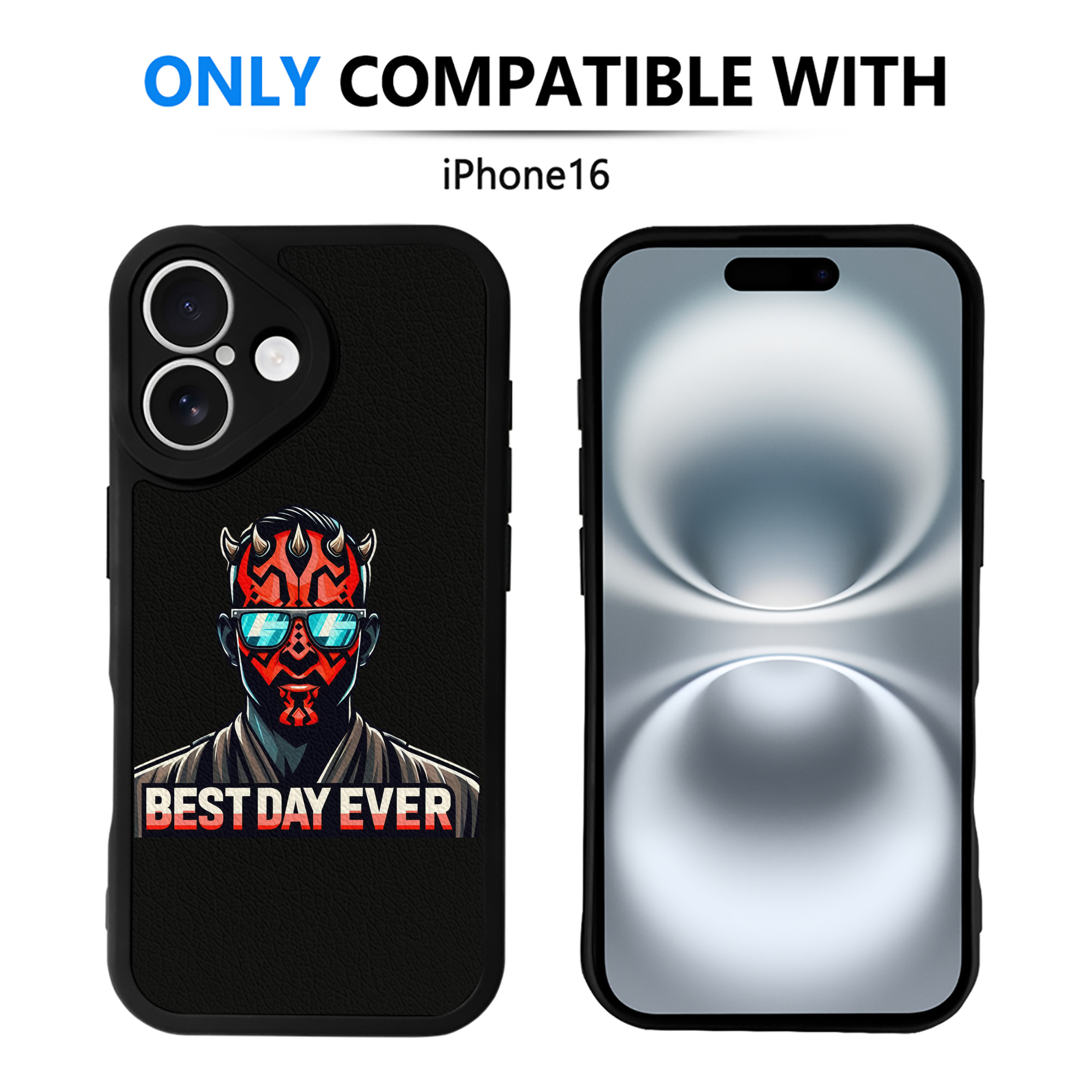 （画像用） スター・ウォーズ Star Wars 【iPhone 16シリーズ対応】シリコンスマホケース（レザー調） 材質：シリコン